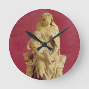 Madonna and Child (papier mache) Round Clock
