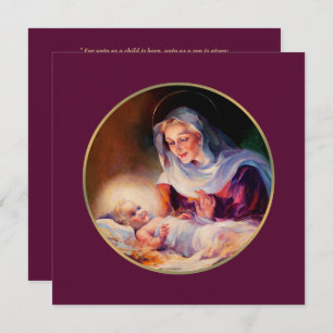 Madonna and Child. Religious Christmas Cards