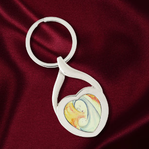 Madonna and Child Religious Inspirational Key Ring