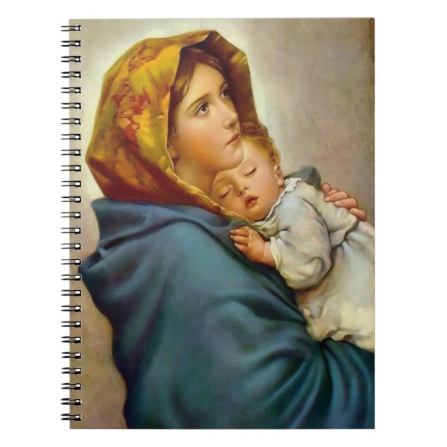 Madonna And Child Roberto Ferruzzi Notebook (Front)