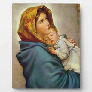 Madonna And Child Roberto Ferruzzi Plaque