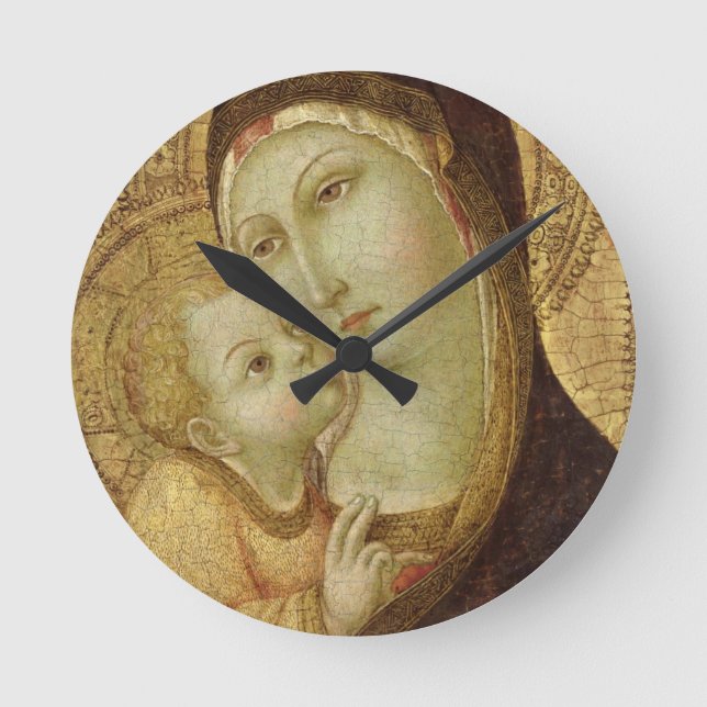 Madonna and Child Round Clock (Front)