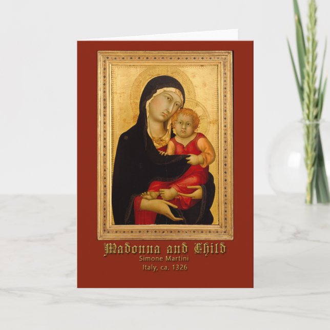 Madonna and Child  Simone Martini Greeting Card (Front)