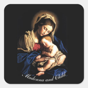 Madonna and Child Square Sticker