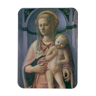 Madonna and Child (tempera on panel) Magnet
