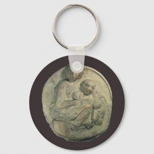 Madonna and Child, Tondo Pitti by Michelangelo Key Ring