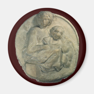 Madonna and Child, Tondo Pitti by Michelangelo Magnet