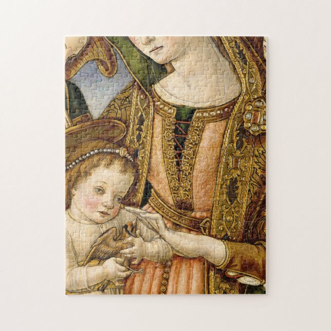 Madonna And Child Two Angels Vittorio Crivelli Jigsaw Puzzle (Vertical)