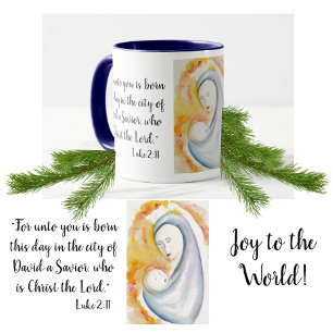 Madonna and Child two-tone Christmas Mug