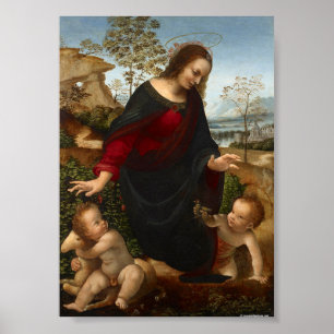 Madonna and Child w/ John the Baptist, da Vinci Poster