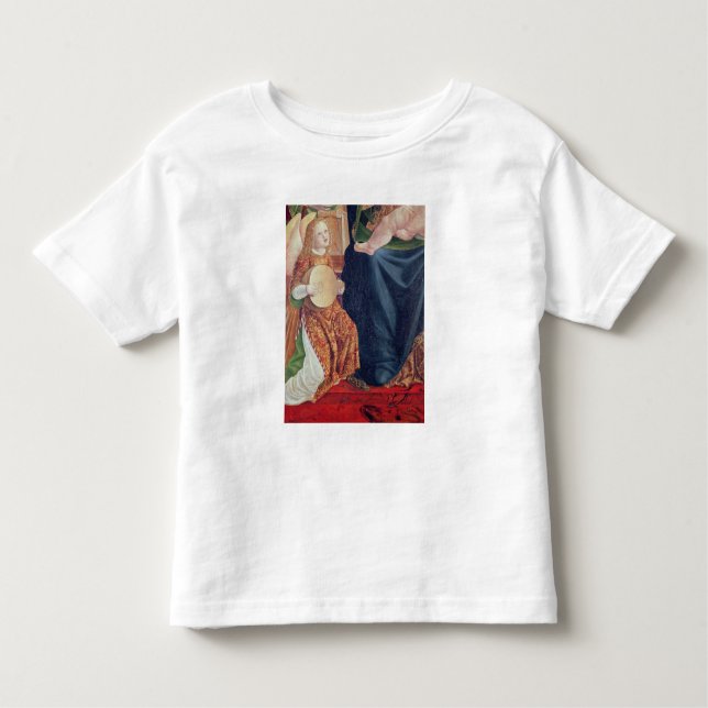 Madonna and Child with Angel Musicians Toddler T-Shirt (Front)