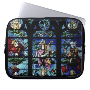 Madonna and Child with angels and portraits reflec Laptop Sleeve