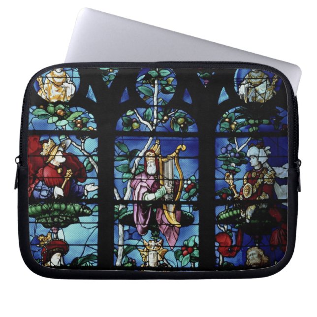 Madonna and Child with angels and portraits reflec Laptop Sleeve (Front)