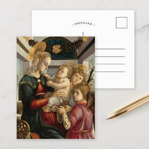 Madonna and Child with Angels   Botticelli Postcard