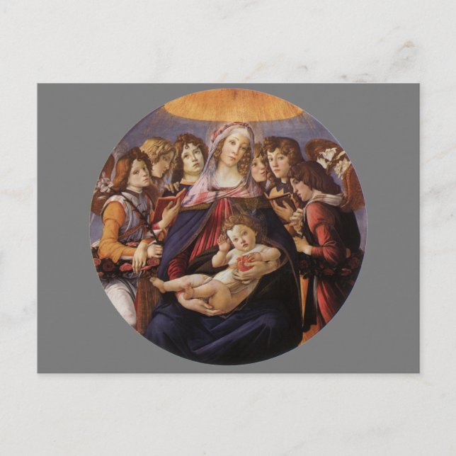 Madonna and Child with Angels by Sandro Botticelli Postcard (Front)