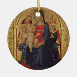 Madonna and Child with Angels, c.1467 (oil on pane Ceramic Tree Decoration