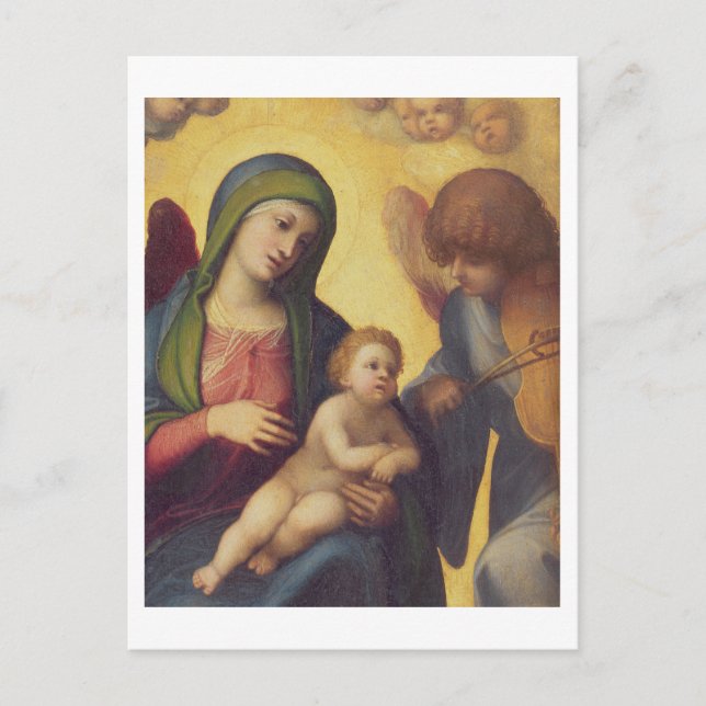 Madonna and Child with Angels c.1510-15 (oil on pa Postcard (Front)