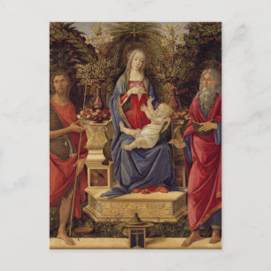Madonna and Child with Both Saint Johns            Postcard