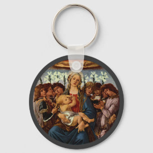 Madonna and Child with Eight Angels by Botticelli Key Ring