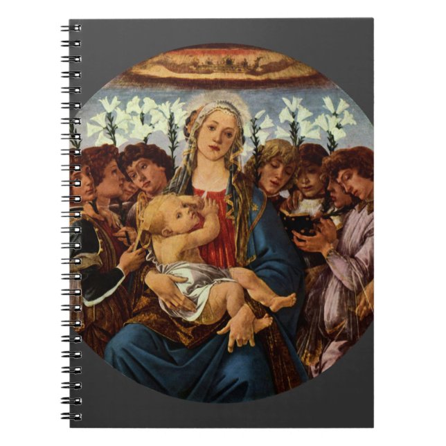 Madonna and Child with Eight Angels by Botticelli Notebook (Front)