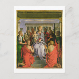 Madonna and Child with Eight Saints, 1520s (temper Postcard
