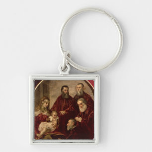 Madonna and child with four Statesmen Key Ring