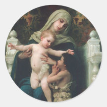 Madonna and child with John the Baptist sticker