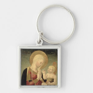 Madonna and Child with Pomegranate Key Ring