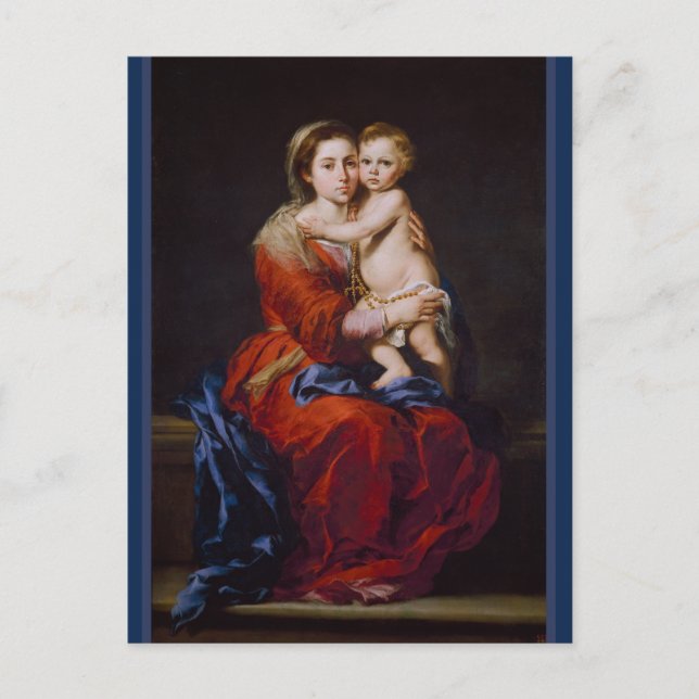 Madonna and Child with Rosary ...  Postcard (Front)