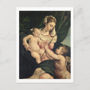 Madonna and Child with Saint John, c.1570 (oil on Postcard
