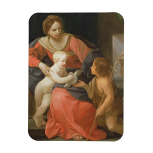 Madonna and Child with Saint John the Baptist Magnet