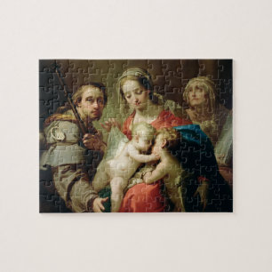 Madonna and Child with Saints John, Anna and Rocco Jigsaw Puzzle