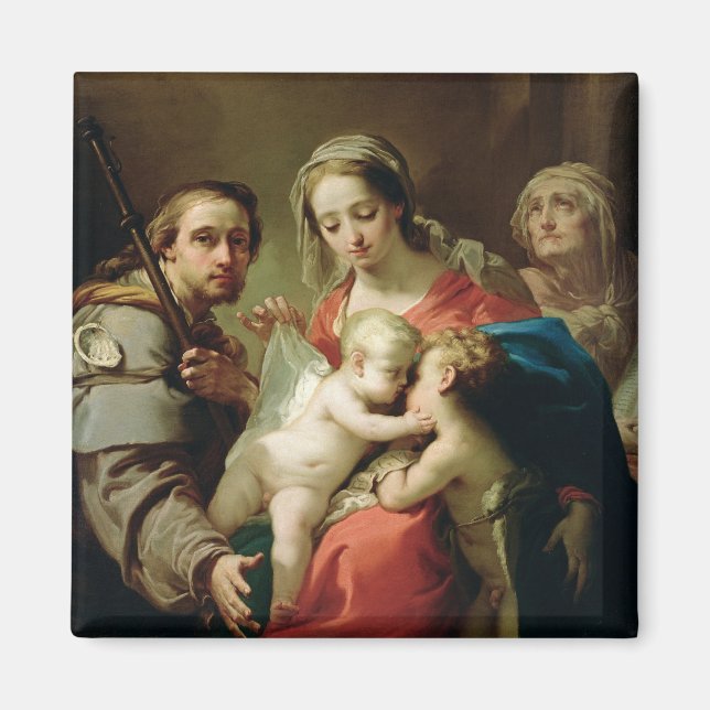 Madonna and Child with Saints John, Anna and Rocco Magnet (Front)