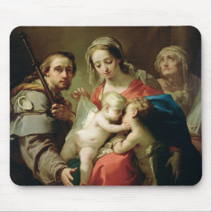 Madonna and Child with Saints John, Anna and Rocco Mouse Pad