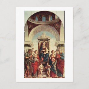 Madonna and Child with Saints Postcard