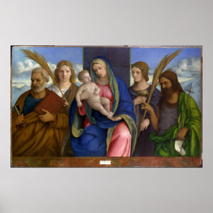 Madonna and Child with Saints Poster