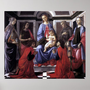 Madonna and Child with Six Saints - Botticelli Poster