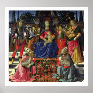 Madonna and Child with SS. Justus, Zenobius and th Poster