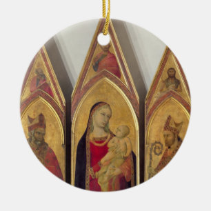 Madonna and Child with SS. Nicholas and Proculus, Ceramic Ornament