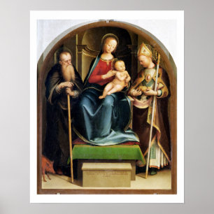 Madonna and Child with St. Anthony Abbot and St. N Poster