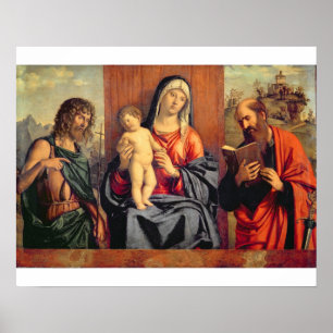 Madonna and Child with St. John the Baptist and St Poster