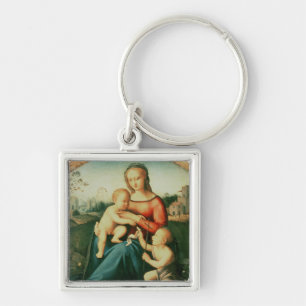 Madonna and Child with St. John the Baptist Key Ring