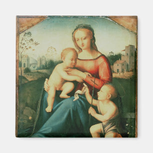 Madonna and Child with St. John the Baptist Magnet