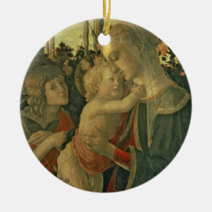 Madonna and Child with St. John the Baptist (oil o Ceramic Ornament