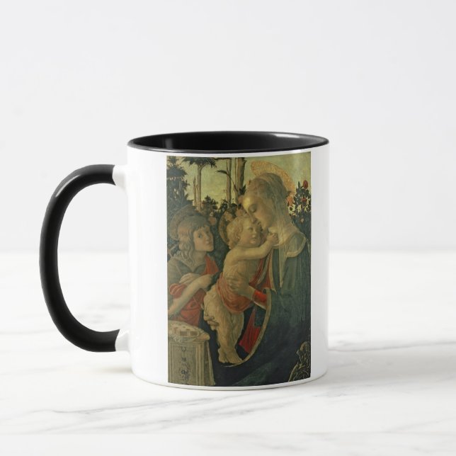 Madonna and Child with St. John the Baptist (oil o Mug (Left)