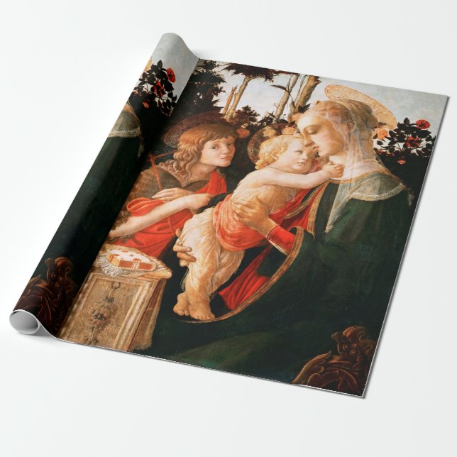 Madonna and Child with St. John the Baptist Wrapping Paper (Unrolled)