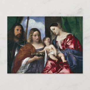 Madonna and Child With Sts Dorothy and George Postcard