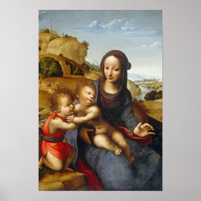 Madonna and Child with the Infant Saint John Poster (Front)