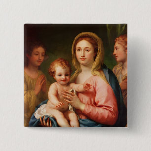 Madonna and Child with Two Angels, 1770-73 15 Cm Square Badge