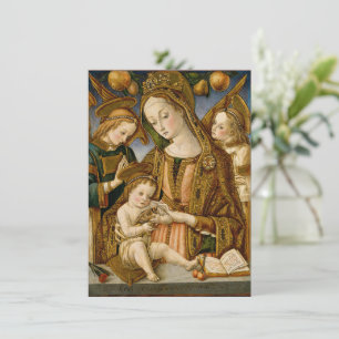 Madonna and Child with Two Angels  Card